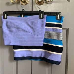 Two piece bandage dress set